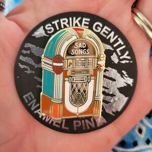 Enamel Pin Sad Songs Jukebox by Strike Gently- Brand New!